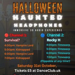 Haunted Headphones Halloween, on every hour 4-8