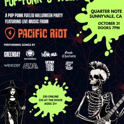 Pop-Punk-O-Ween: Halloween Party with Pacific Riot