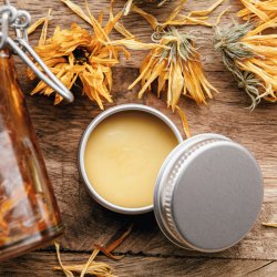 Calendula flowers and balm