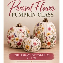 Pressed Flower Pumpkin Class