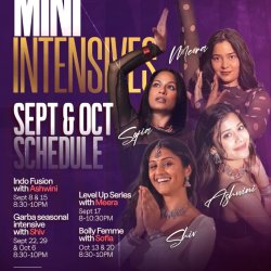 Mini Intensives Sept/Oct Schedule