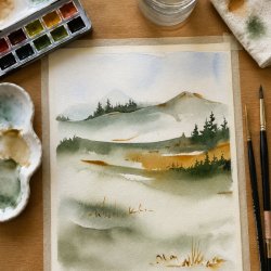 The Art of Watercolour: Trees and Mountains