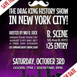 THE DRAG KING HISTORY SHOW in NYC