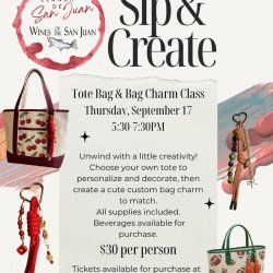 Sip & Create: Tote Bag & Bag Charm Class