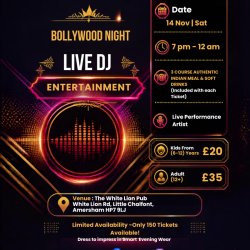Bollywood Night with Live DJ & Entertainment