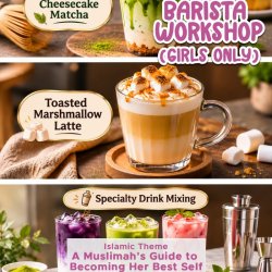 Girls Only (Gr 5-8): Barista Workshop: Make Your Own Cinnabon Cheesecake Matcha & Toasted Marshmallow Latte