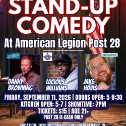 Stand Up Comedy at the American Legion in New Albany, Indiana presented by Laughing Dad Entertainment.