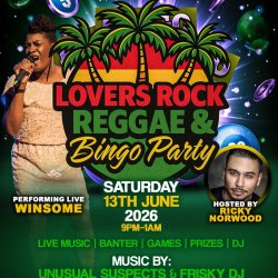 🎤 LOVERS ROCK, REGGAE & BINGO PARTY 🎶