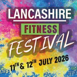 Image shows Lancashire Fitness festival logo and dates of the event - 11th-12th July 2026.