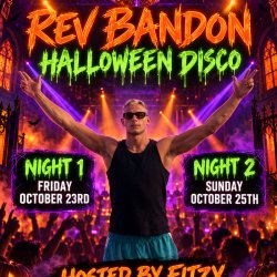 Rev Bandon Halloween Disco hosted by  Fitzy from love island