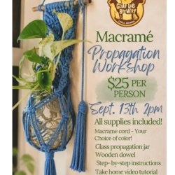 Macrame Propogation Workshop at GoatLab Brewery