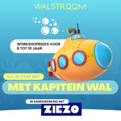 STEM-expeditie: Workshopreeks voor 8 tot 10 jaar. Ga op stap met Kapitein Wal. In samenwerking met ZIEZO