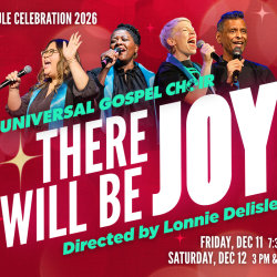 A colourful image depicting a diverse collection of singers and printed information about the Soul For The Season shows.