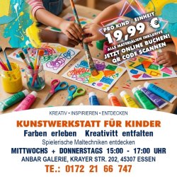 Kinder-Kunstworkshop – Acryl & Collage (6–12 Jahre)