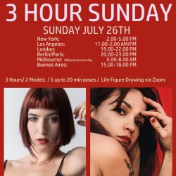 3 Hour Ticket / SUNDAY July 26th/  Models :  MICHELLE & TINA/  2-5 PM ET NY time