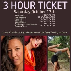3 Hour Ticket / Sat October 17th/  Models :  ESTRELLA, TINA, MARIAM /  2-5 PM ET NY time