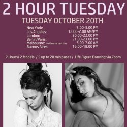 2 Hour Ticket / TUESDAY October 20th /  Models :  TINA, SOFIA /  3-5 PM ET NY time