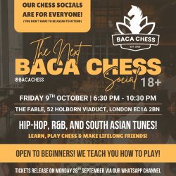 BACA Chess Social - October 9th 2026