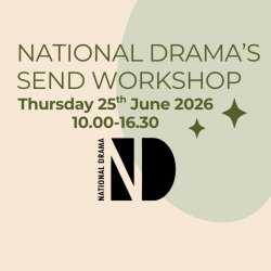Logo for National Drama's SEND workshop