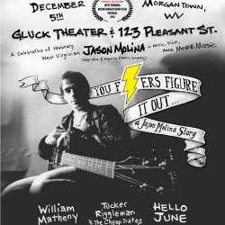 Jason Molina Celebration December 5th at The Gluck Theater and 123 Pleasant Street in Morgantown, West Virginia