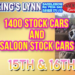 Weekend tickets- 1400 Stock Cars World Final and Saloon Stock Cars.