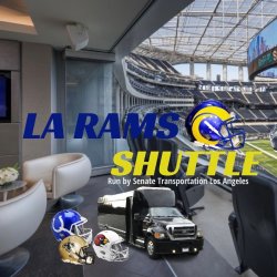 Round-Trip Shuttle🔵🟡2026 🐏LA RAMS🏈HOME GAMES @SOFI STADIUM