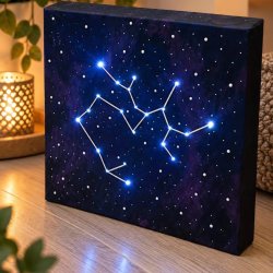 MAKE YOUR OWN ZODIAC CONSTELLATION LIGHT-UP CANVAS