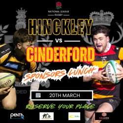 HRFC SPONSORS DAY PREMATCH LUNCH - Sat  20th MAR vs CINDERFORD