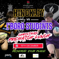HRFC CHRISTMAS PREMATCH LUNCH - Sat  19th DEC vs L'BORO STUDENTS