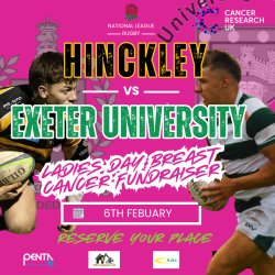 HRFC LADIES DAY PREMATCH LUNCH - Sat  6th FEB vs EXETER UNIVERSITY