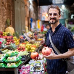 chef Izzeldin a market in old Jerusalem