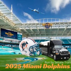 Round-Trip Shuttle to 2026 🐬MIAMI DOLPHINS 🏈HOME GAME@ Hard Rock Stadium
