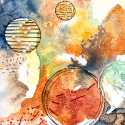 Watercolour & Embroidery Mashup with Kailey