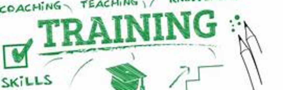 Training in green with pencils and skills and green tick