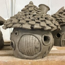 Fairy Houses; pottery workshop