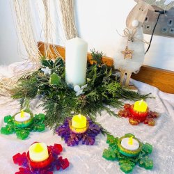 Resin tea light holder making workshop