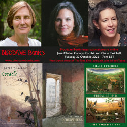 Launch reading with Jane Clarke, Carolyn Forché and Chase Twichell