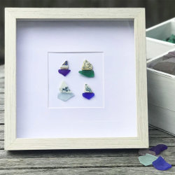 Sea Glass Assemblage: Framed Art Creations