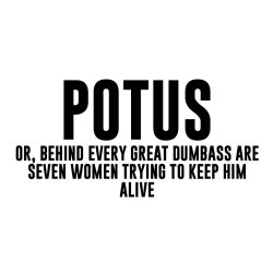 POTUS or, behind every great dumbass are seven women trying to keep him alive