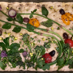 Decorative Focaccia: Windswept Gardens