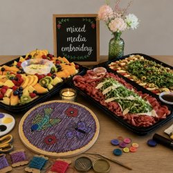 Mixed Media Embroidery with Mediterranean Munch