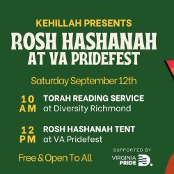 Rosh Hashanah Tent at VA Pridefest