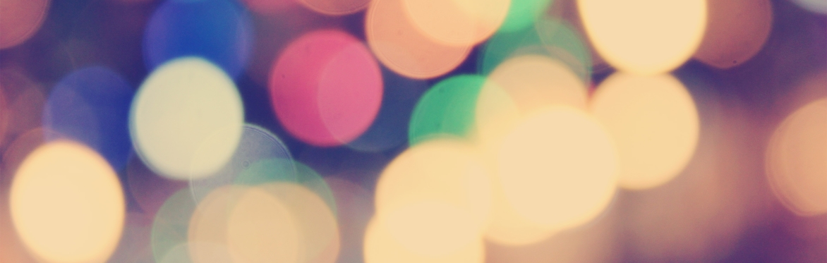 Blurred lights in different colours at night