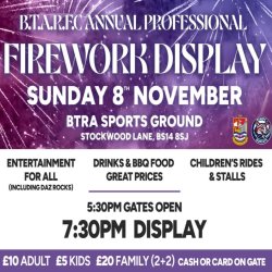 B.T.A.R.F.C. Annual Professional Fireworks Display
