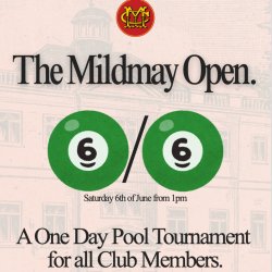 Mildmay Open - ALL DAY POOL TOURNAMENT (OPEN TO ALL MEMBERS)