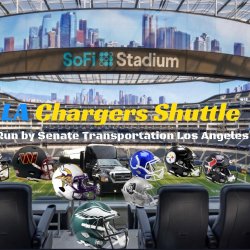 Round-Trip Shuttle to 2026⚡LA CHARGERS 🏈HOME GAMES @SOFI STADIUM
