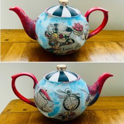 Alice themed Crafternoon Tea - upcycle a tea pot! 🫖