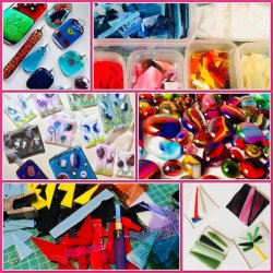 Compilation of glass pieces