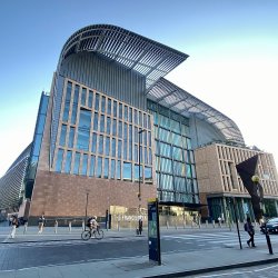 Exterior view of the front of the Francis Crick Institute