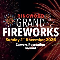 Logo showing some fireworks and the name of the event